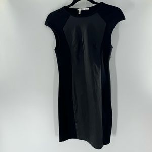 Derek Lam Crosby 10 Black Mini Dress with Lambskin Details Women’s Size XS/ 2